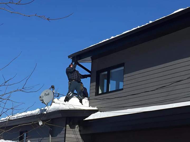 Installation de gouttières
