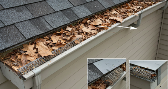 installation pare feuille gouttieres